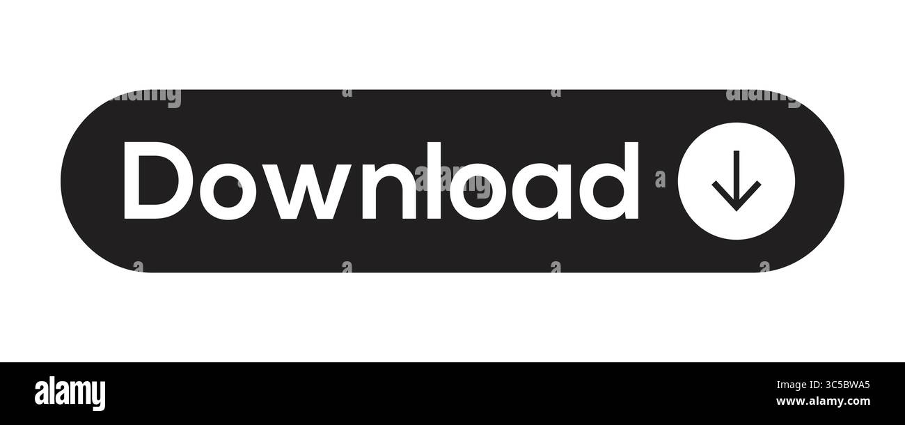 Black Download Button with Arrow Icon for Web and UI Design Stock ...