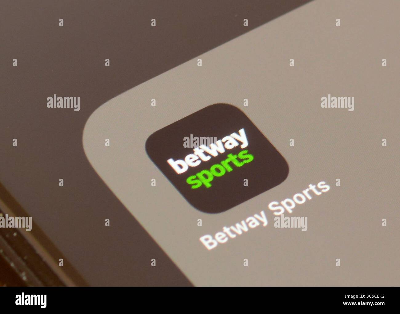 Betway Sports gambling app on smartphone screen Stock Photo