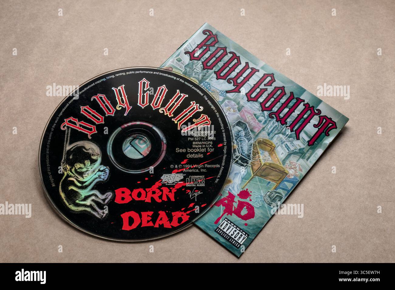 Body Count' - 'Born Dead' CD with album cover, isolated on blank