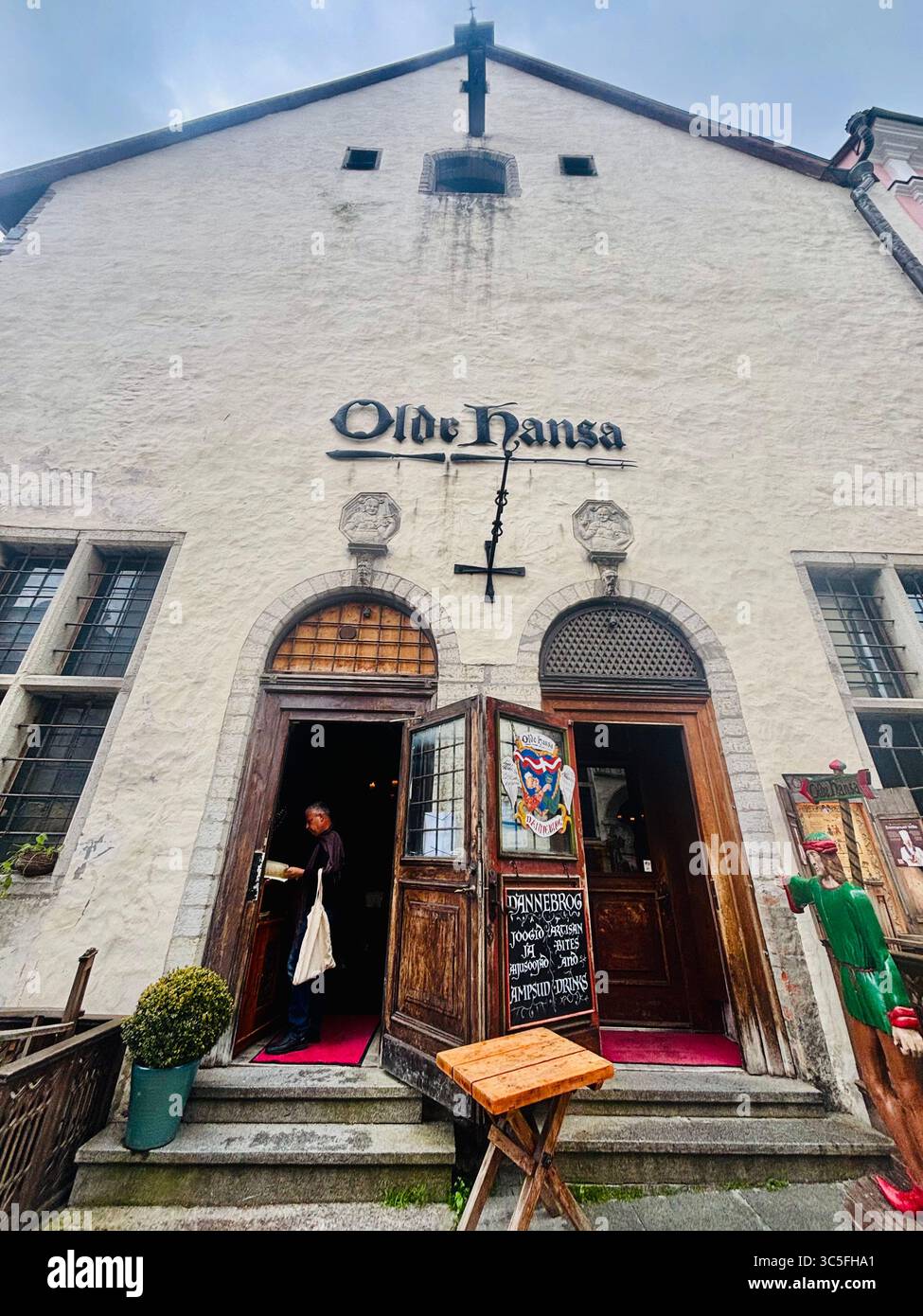 Olde Hansa restaurant in the old town of Tallinn, Estonia. - Smartphone Captured Stock Image