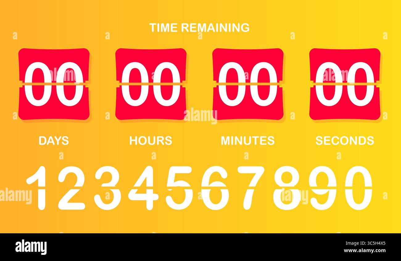 Digital time display units Stock Vector Images - Alamy