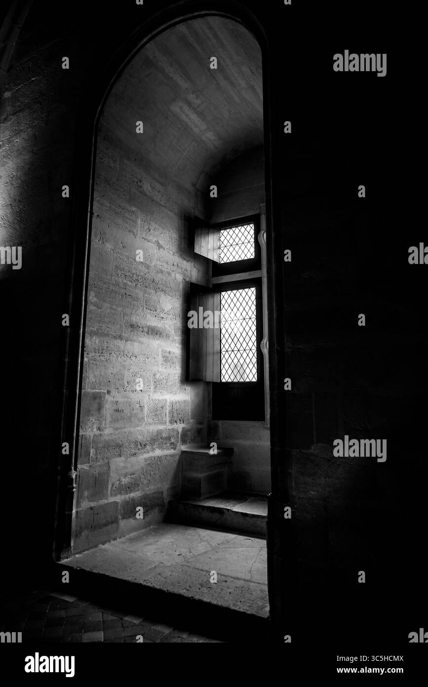 Window in Medieval castle Stock Photo - Alamy