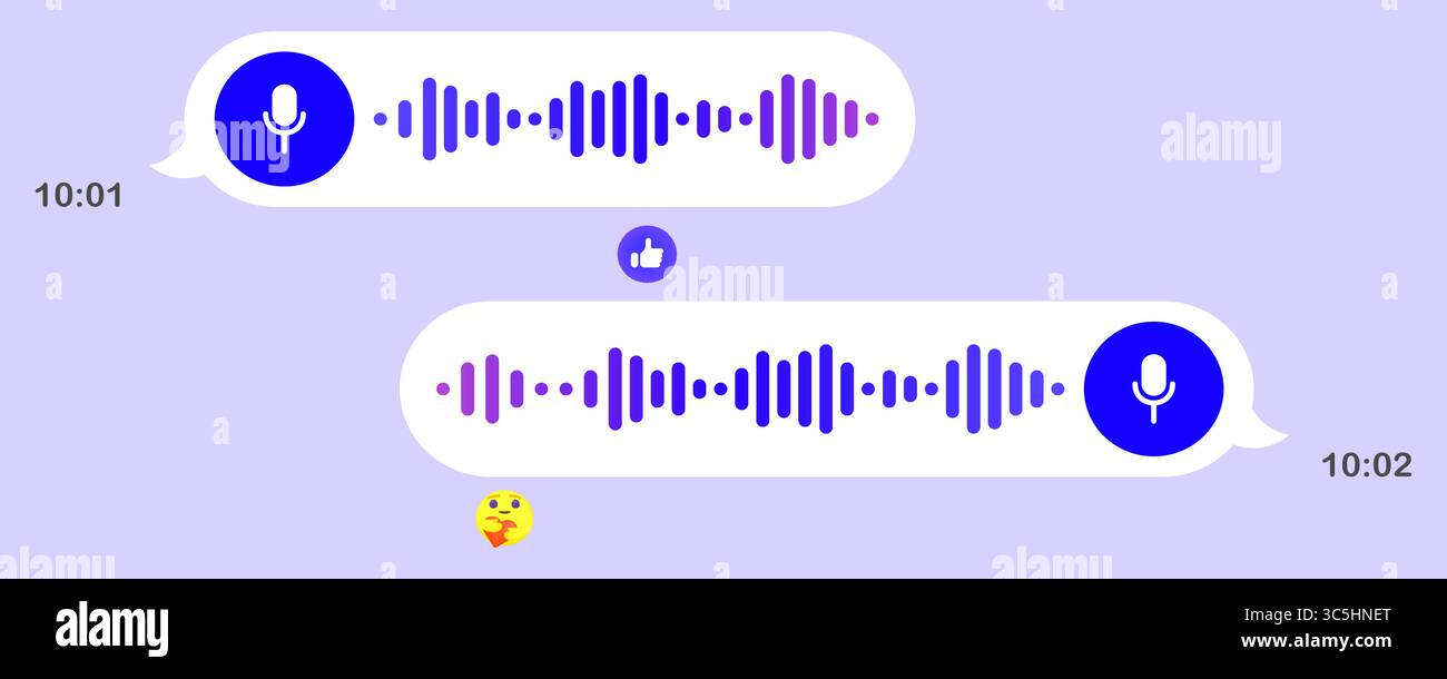 Voice chat icon. Audio messages in messenger, play button, waveform ...