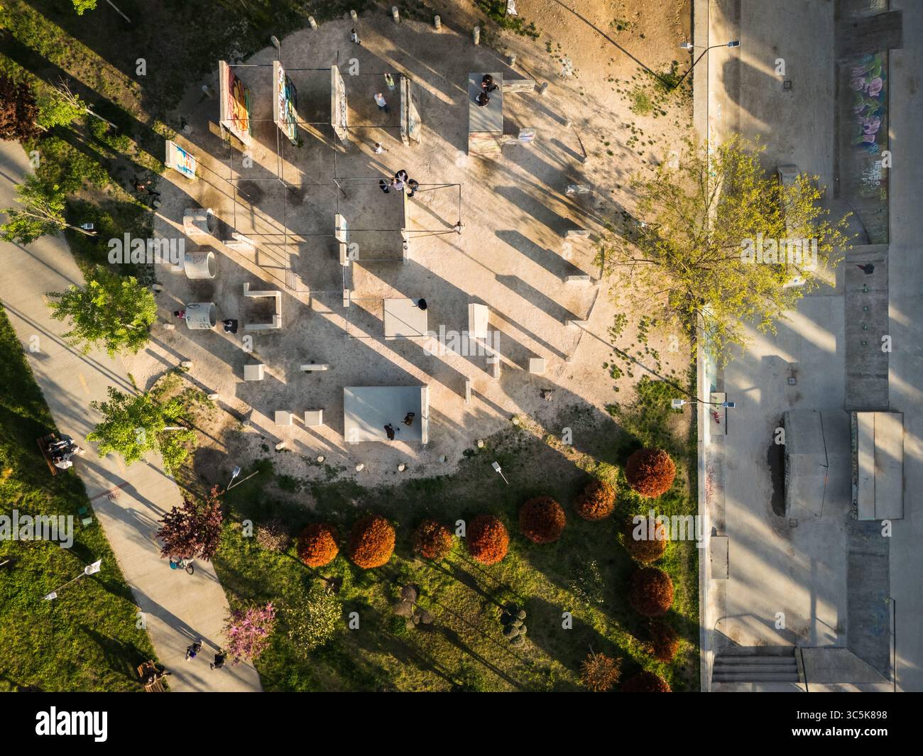 aerial-view-of-mziuri-park-s-geometric-playground-casts-long-shadows-on