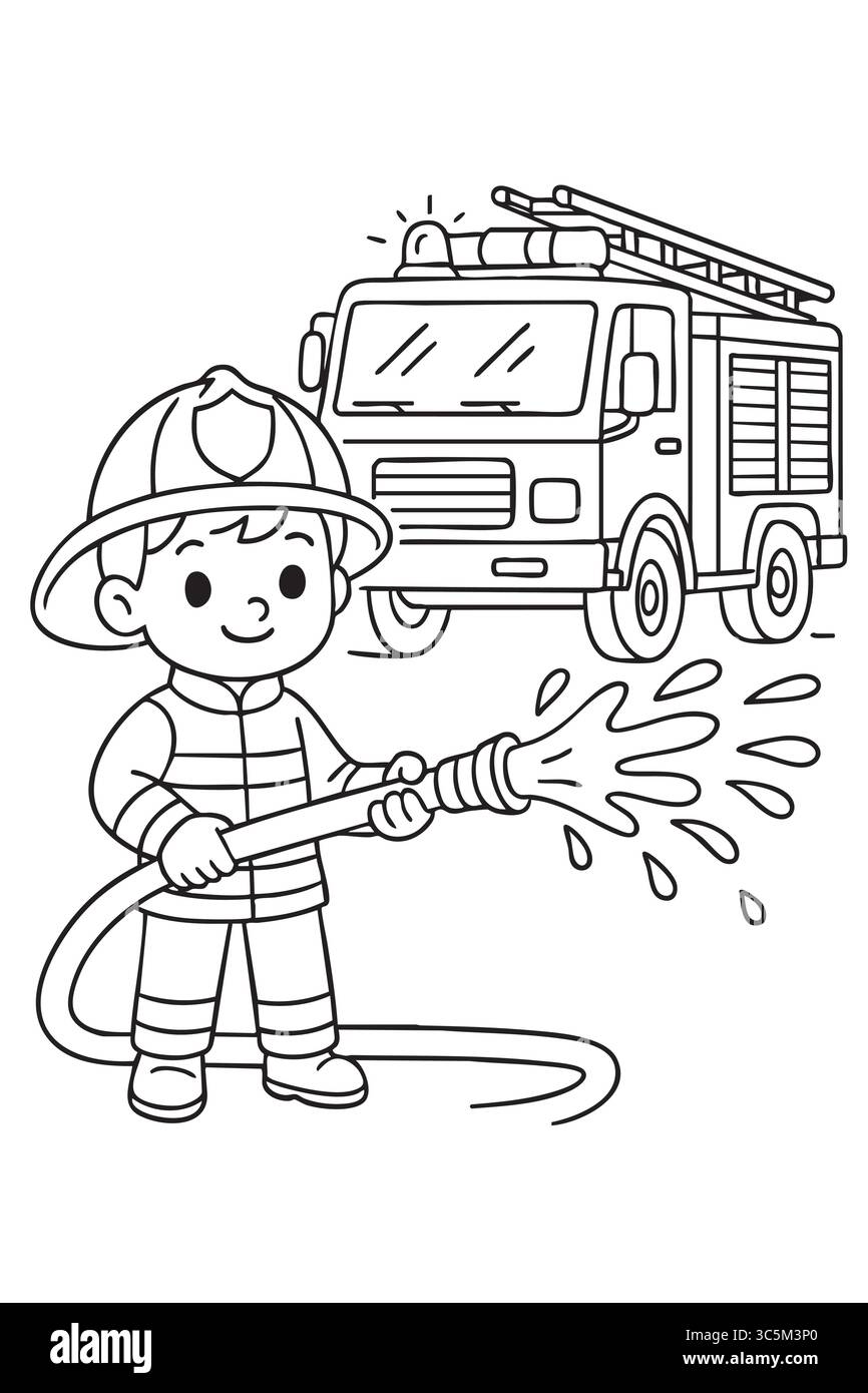 24 Pcs Fire Truck Coloring Books, 12 Pcs Fire Fighter Firetruck