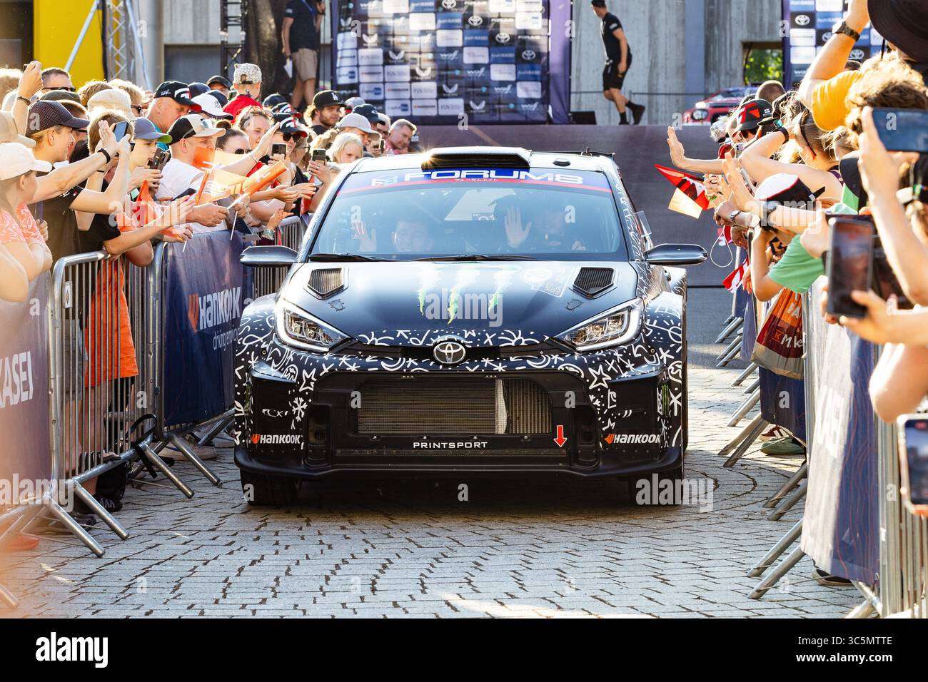 Swedish driver Oliver Solberg and and co-driver Elliott Edmondson ...
