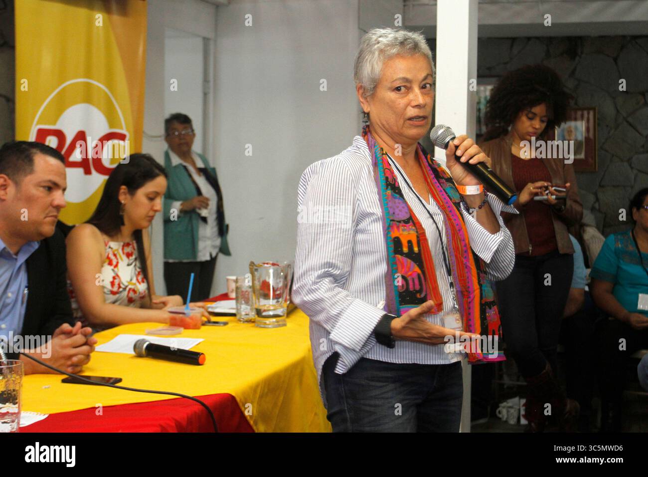 August 11, 2018: 11-8-18/ San Pedro, Casa Pac/Asamblea Nacional del PAC, en  la cual se eligio presidenta y secretario. En la foto las candidatas a  presidencia del partido Emilia Molina, Marta Solano,