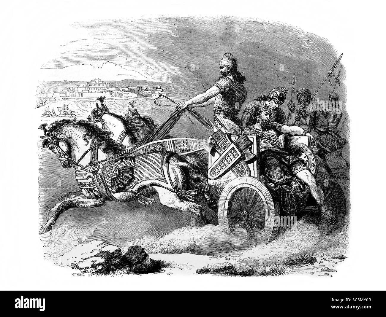 Illustration of Death of King josiah he was fatally wounded by Egyptian ...