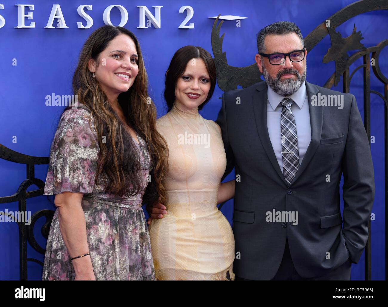 Jenna Ortega With Parents Natalie Ortega And Edward Ortega Hi res Stock 