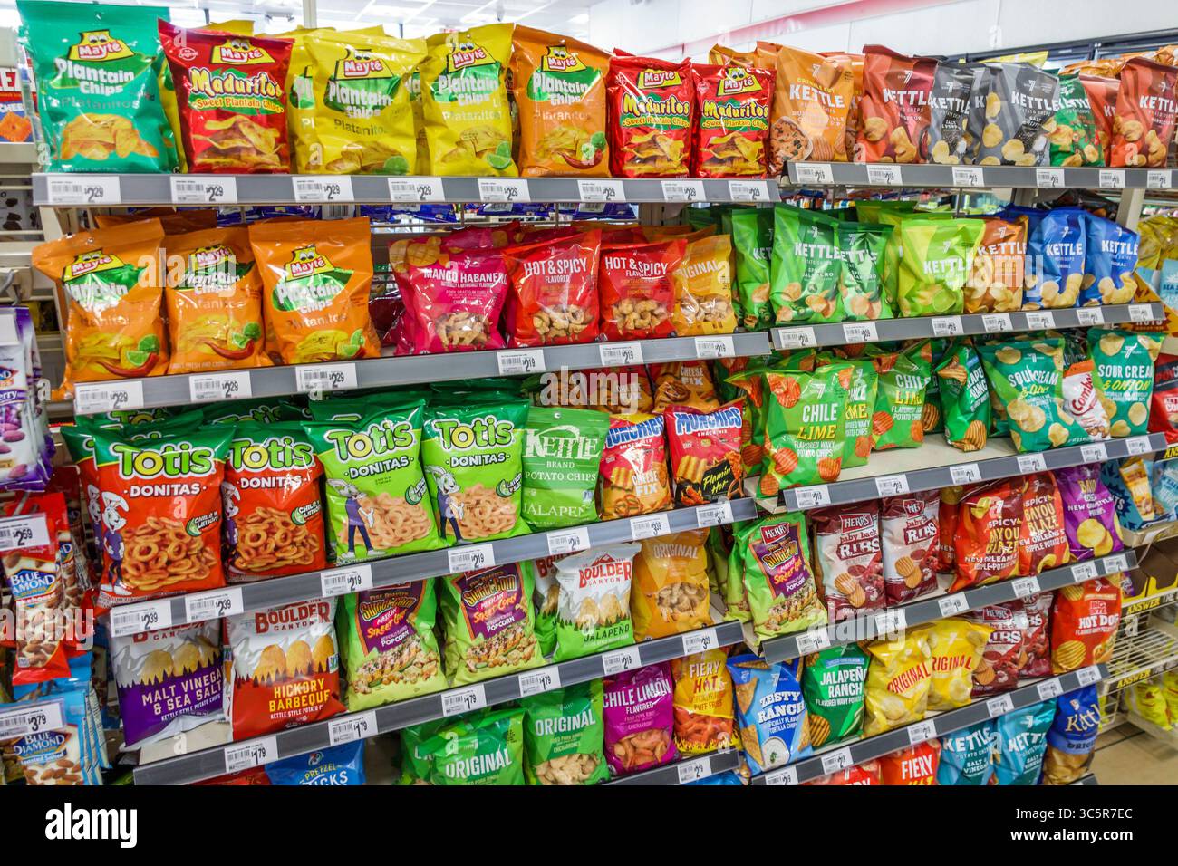 Miami Florida 7 Eleven Convenience Store interior Inside Chip And Snack Miami Florida 7 Eleven Convenience Store interior Inside Chip And Snack