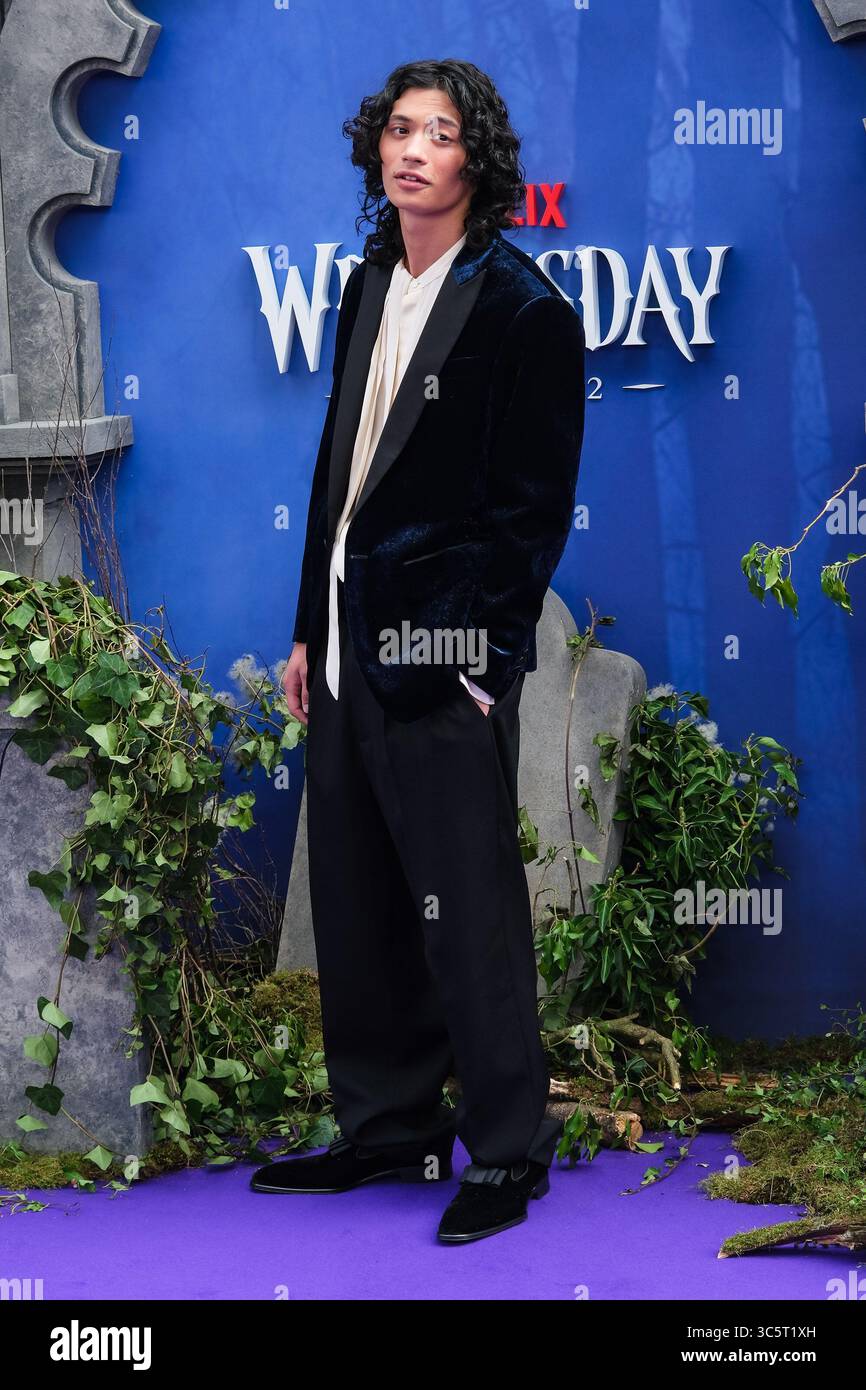 London, UK. 30th July, 2025. Noah Taylor seen at the Wednesday Season 2 ...