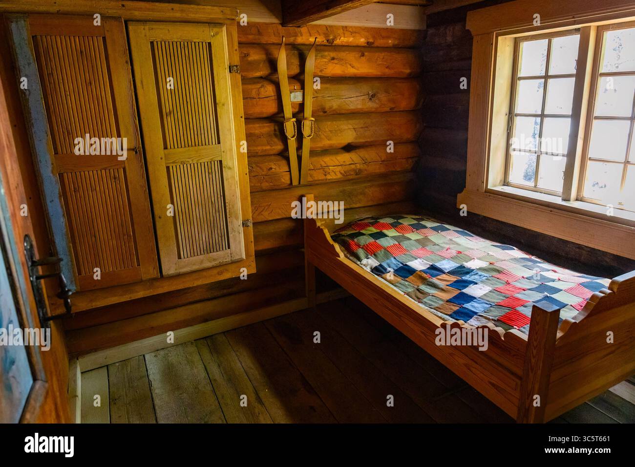 Image showcasing Typical Scandinavian Nordic Vintage Wooden House Interior Stock Photo ...