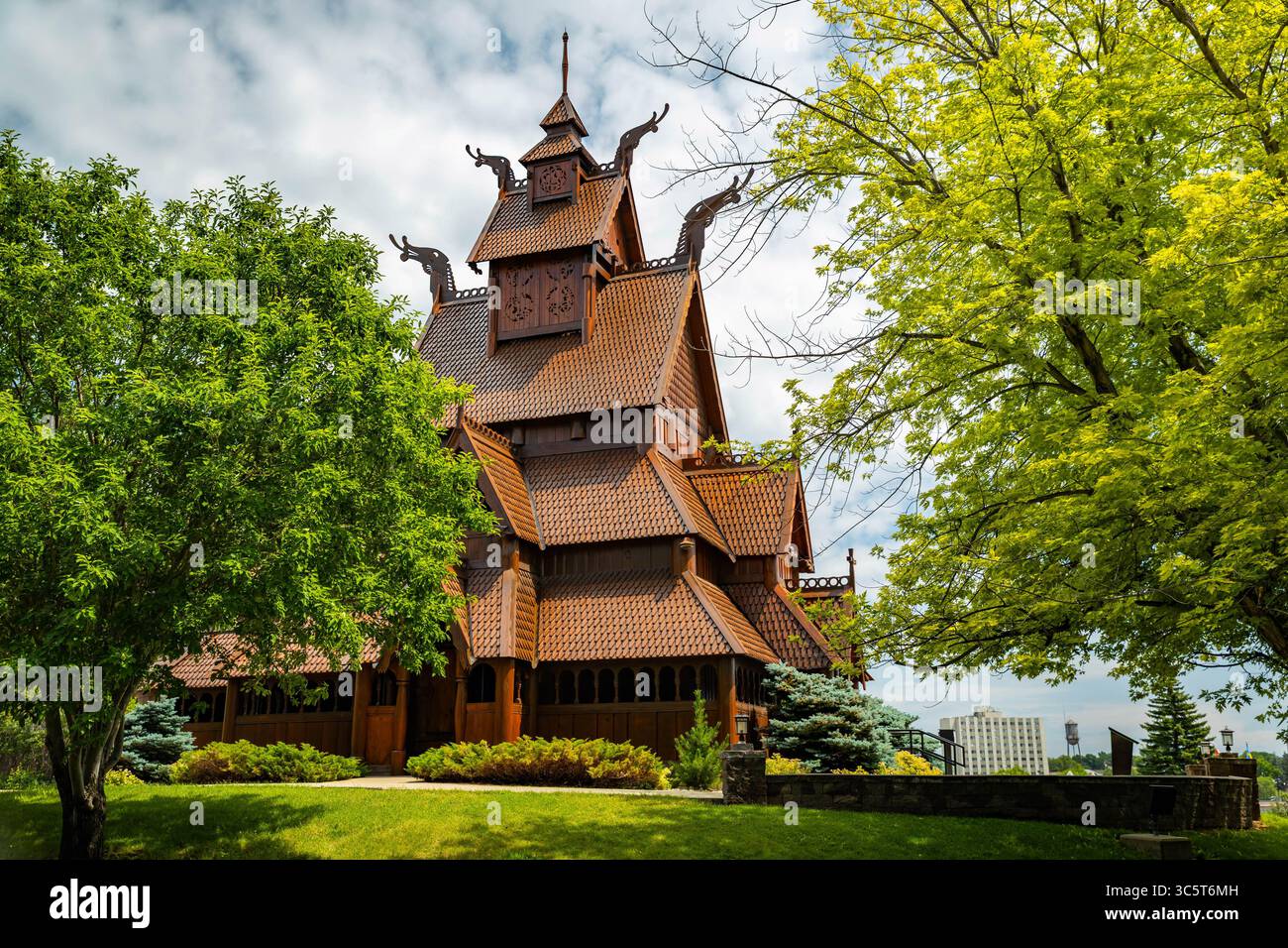The Gol Stave Church Museum, a meticulous replica located in Minot's ...