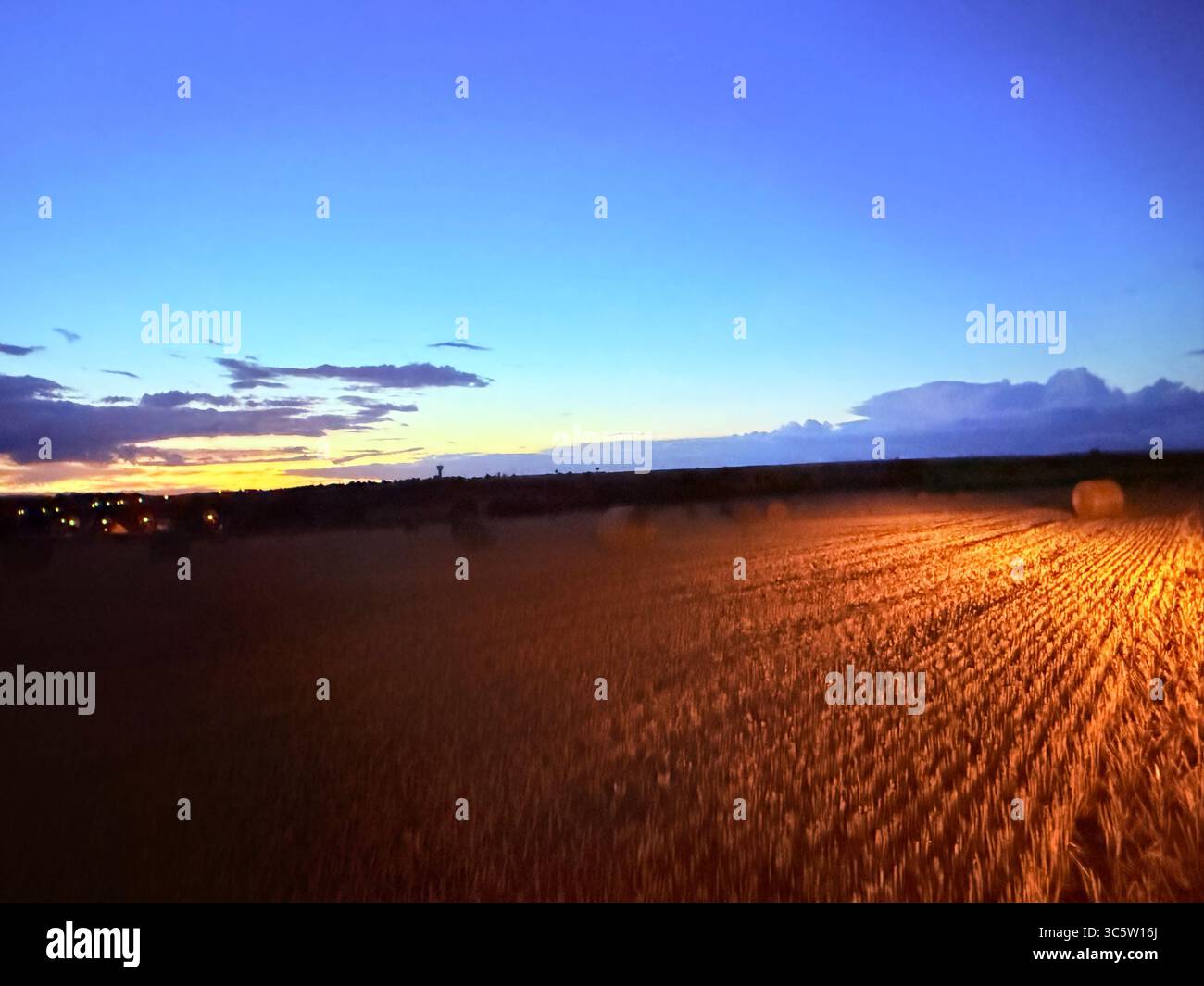 Moments of game with the bale of straw - Smartphone Captured Stock Image