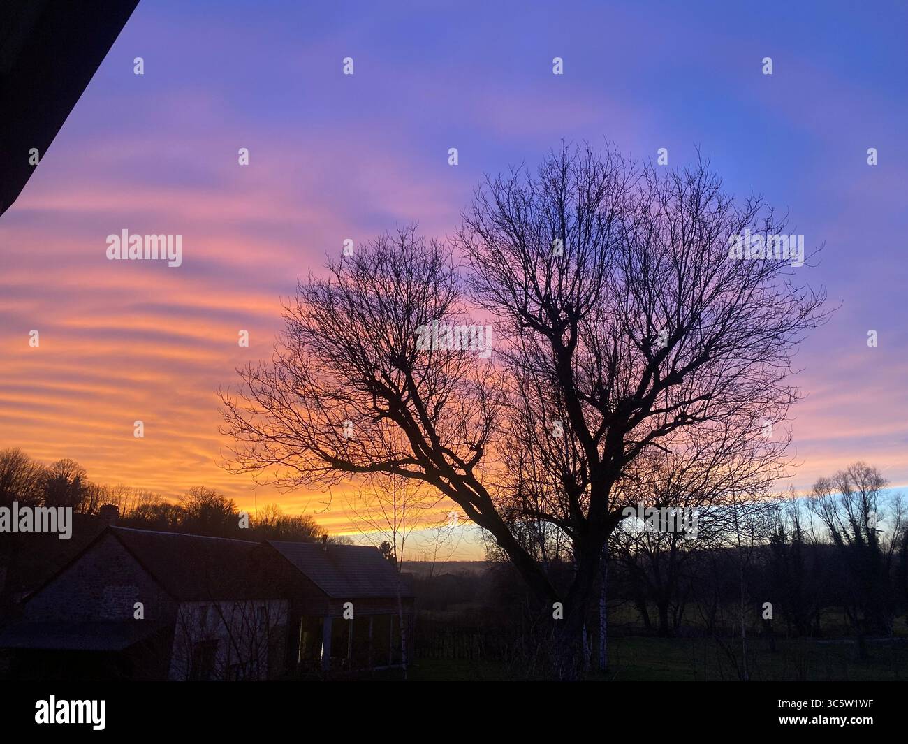 The sunsets with the nature from different situations - Smartphone Captured Stock Image