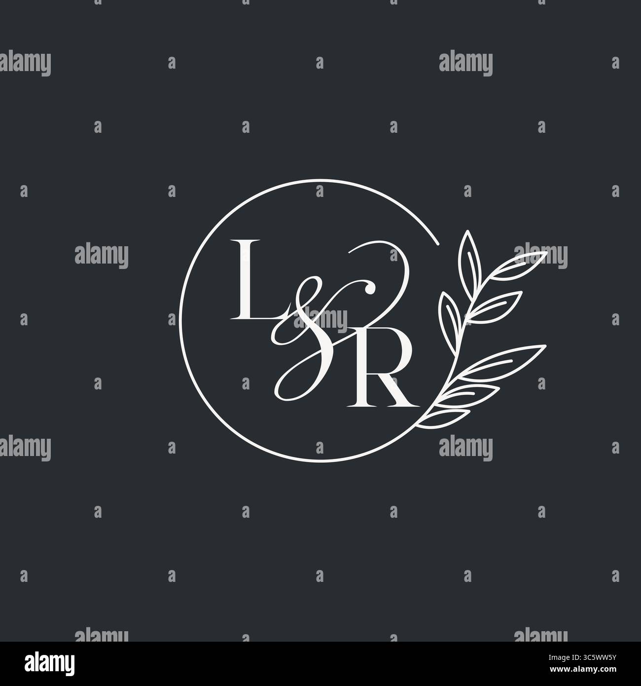 Lr Initials Design Wedding monogram initial LR design in an elegant and minimal style with ...