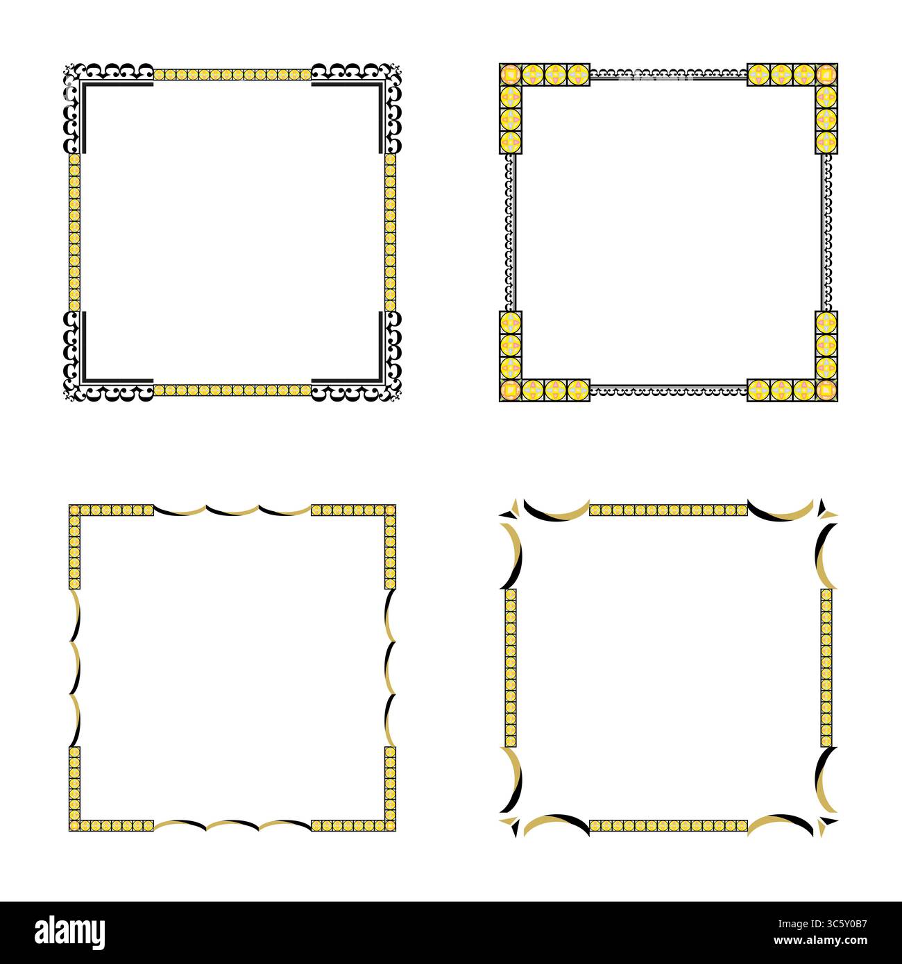 Vintage border corners hi-res stock photography and images - Alamy