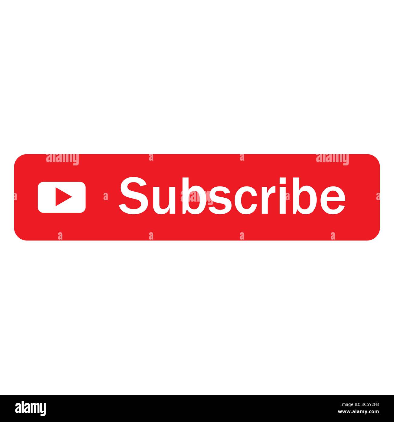 Subscribe button icon. Red play symbol. Social media graphic. Vector ...