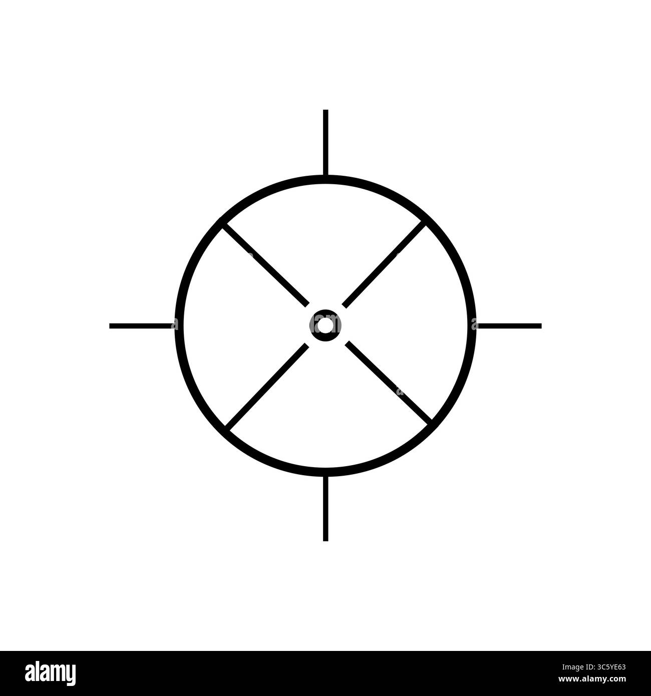 Target scope icon. Aim symbol element. Crosshair sight illustration ...