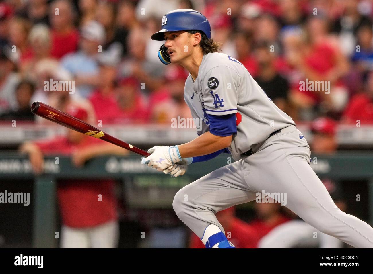 Los Angeles Dodgers Alex Freeland Gets His First Major League Hit Los Angeles Dodgers Alex Freeland Gets His First Major League Hit During The Fifth Inning Of A Baseball Game Against The Cincinnati Reds Wednesday July 30 2025 In Cincinnati Ap Kaster 3C60DCN 