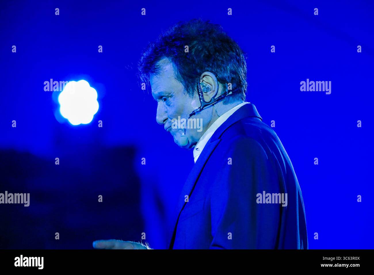 The italian singer MASSIMO RANIERI during the concert in Cervere (CN ...