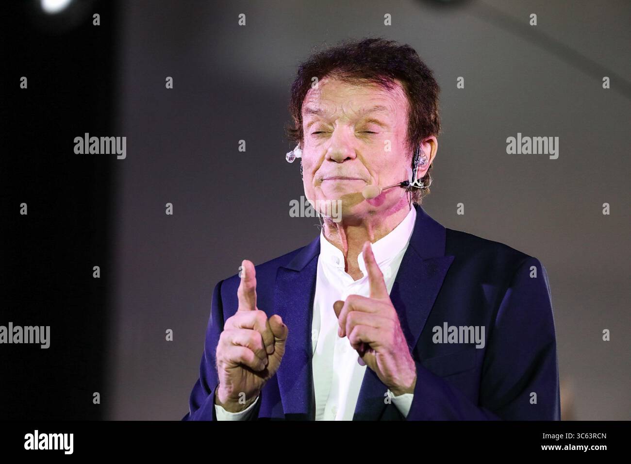 The italian singer MASSIMO RANIERI during the concert in Cervere (CN ...
