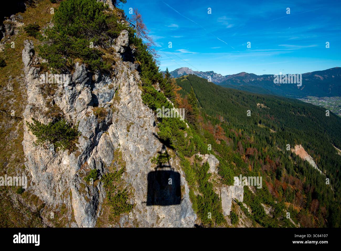 Cable Car Silhouette in the Dachstein Mountains - Austria Stock Photo - Alamy