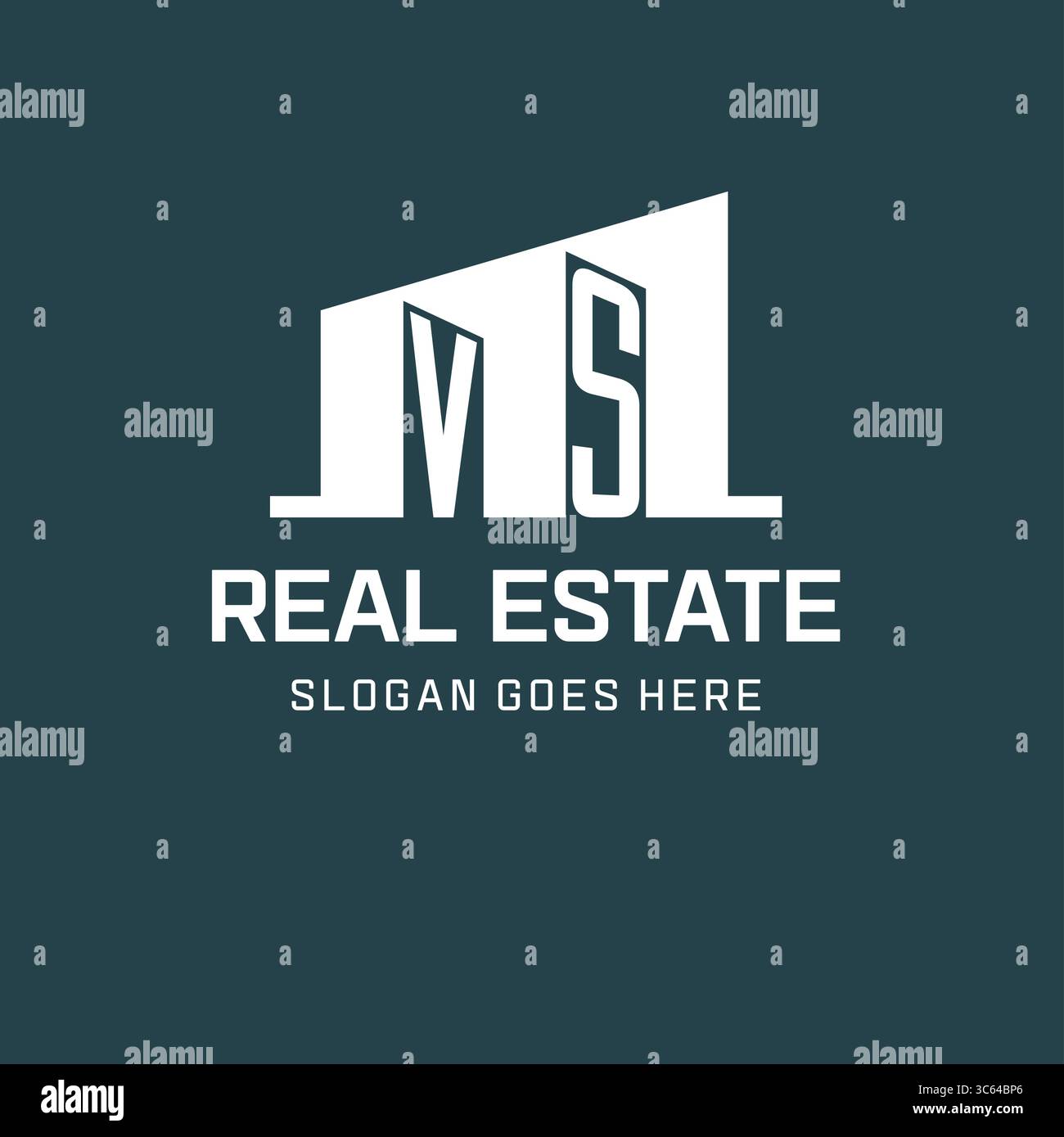 Initial VS logo for real estate with simple building icon design ideas ...