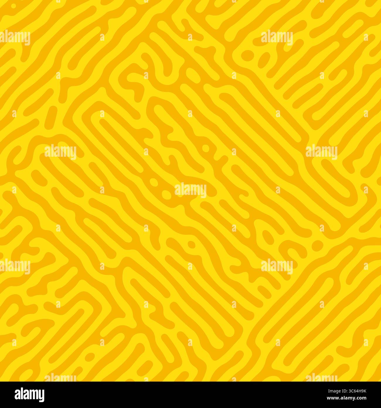 Honey yellow rhombic seamless Turing pattern  Stock Vector