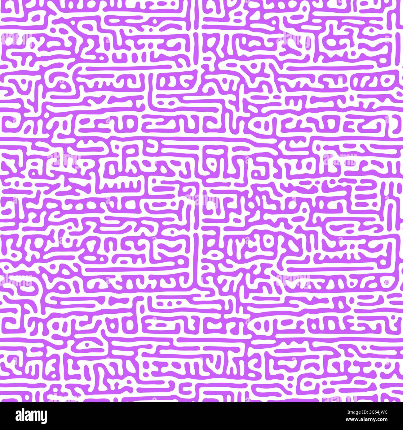 Lilac stripes on white, seamless Turing pattern  Stock Vector