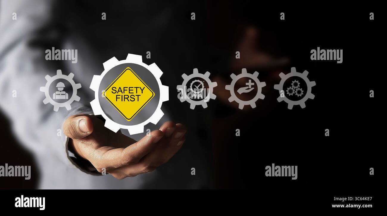Safety First Concept in the Workplace Stock Photo - Alamy