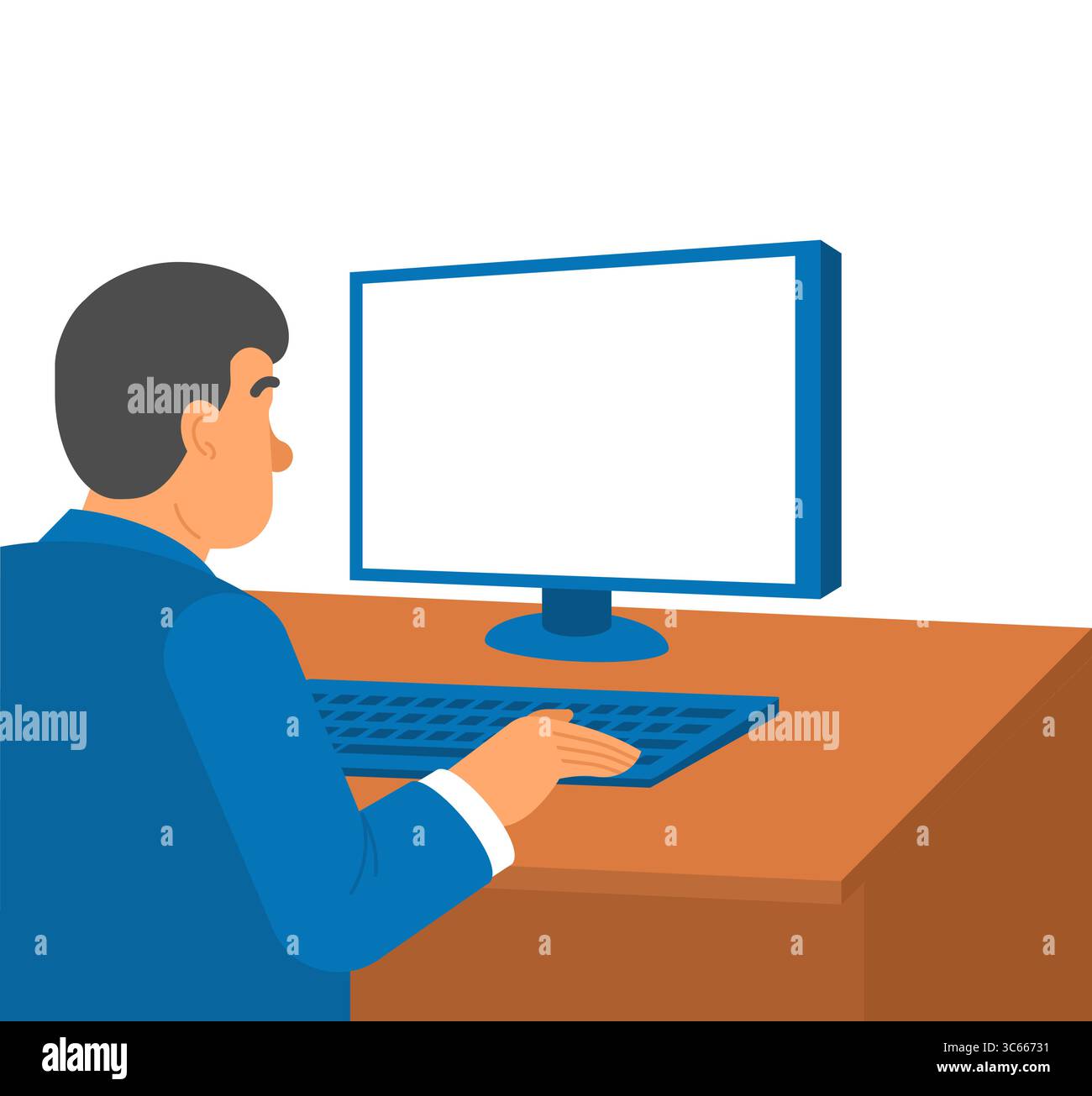 Computer monitor sideview Stock Vector Images - Alamy