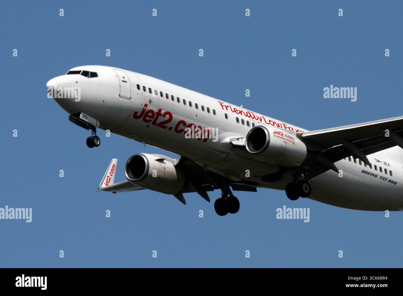 Jet2 Boeing 737-800 aircraft as seen departing and flying from the