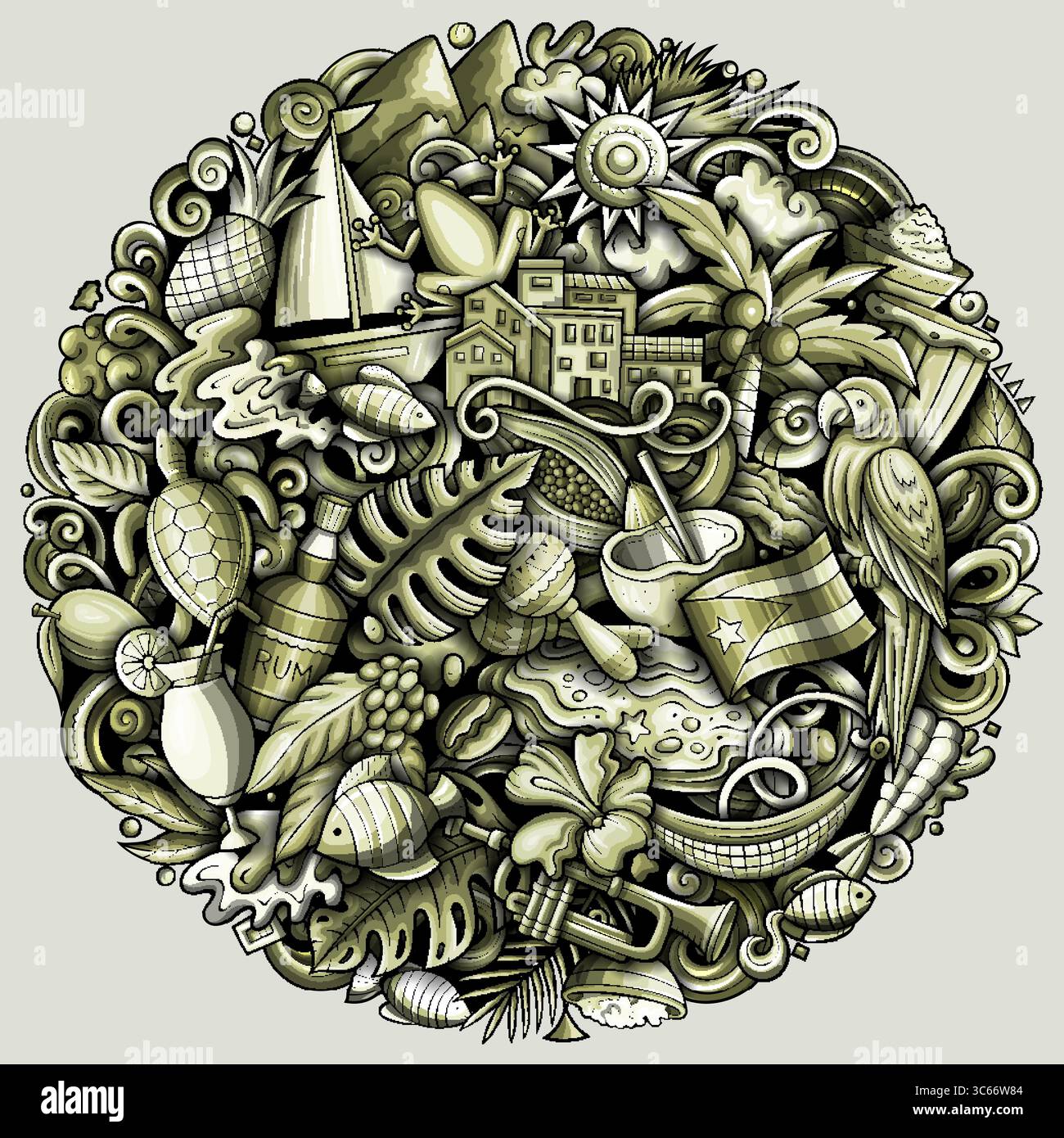 Puerto rican parrot Stock Vector Images - Alamy