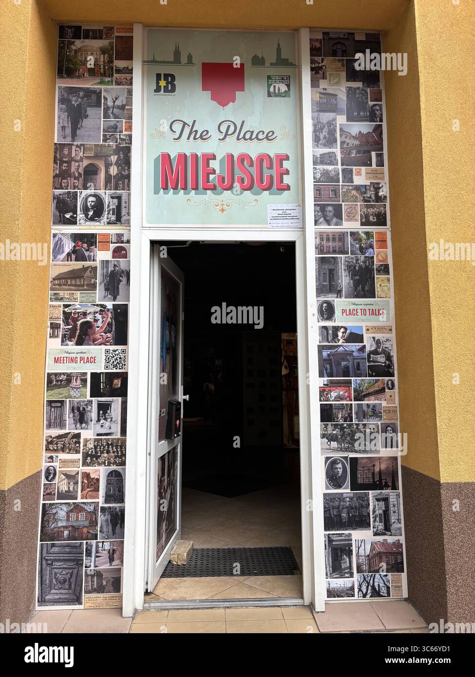 The Place - a tiny, interesting museum dedicated to the Jewish community until the Nazi occupation in Bialystok, Poland. - Smartphone Captured Stock Image