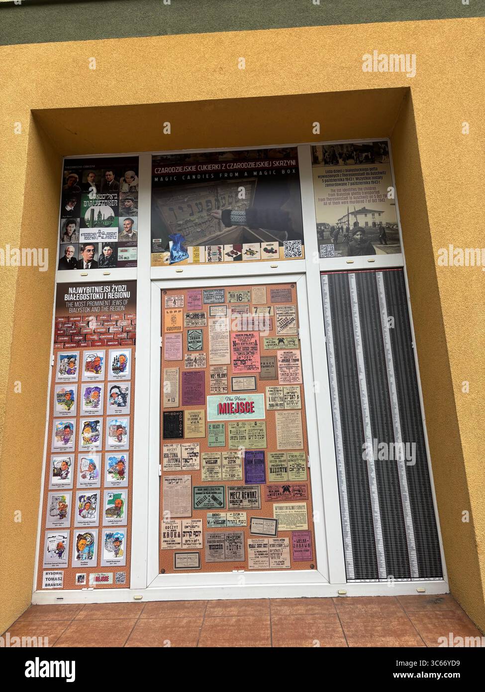The Place - a tiny, interesting museum dedicated to the Jewish community until the Nazi occupation in Bialystok, Poland. - Smartphone Captured Stock Image