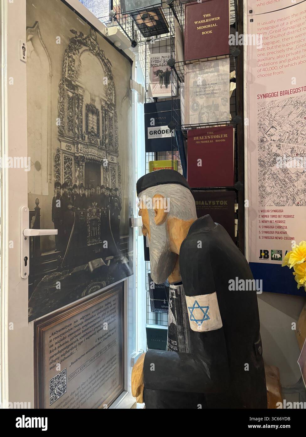 The Place - a tiny, interesting museum dedicated to the Jewish community until the Nazi occupation in Bialystok, Poland. - Smartphone Captured Stock Image