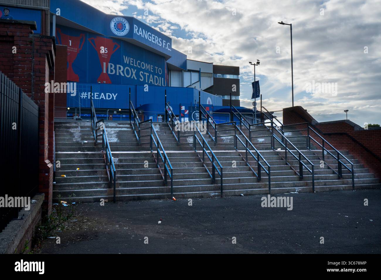 The new Ibrox staircase, inspired by the 1971 Ibrox Disaster Stock Photo
