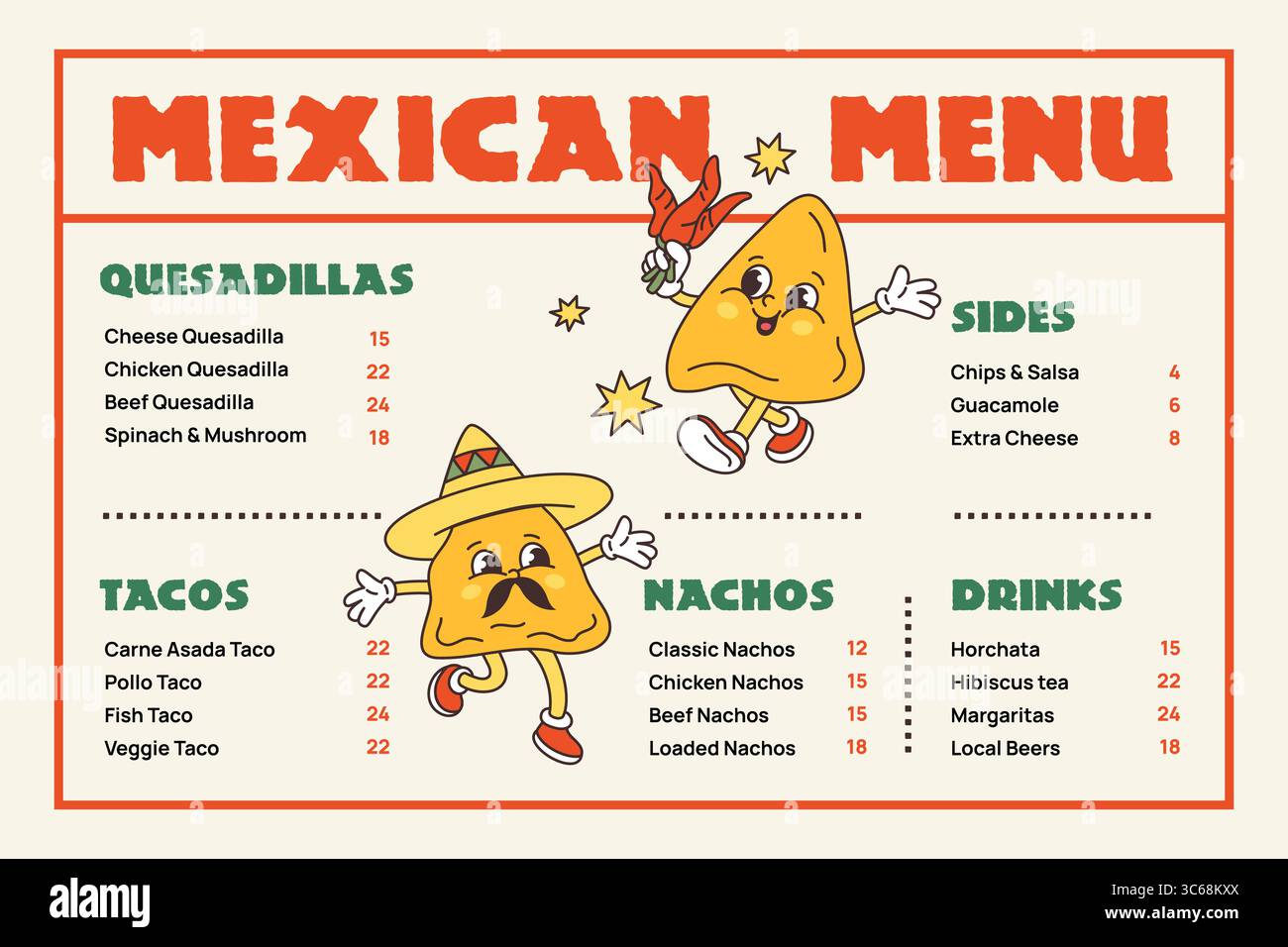 Traditional american mexican food Stock Vector Images - Alamy