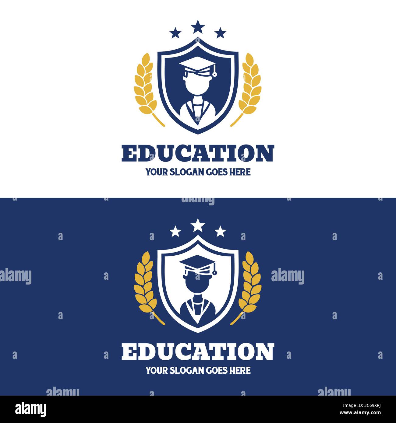Education Logo Template – Learning, Academic & Knowledge-Based Branding Design Stock Vector