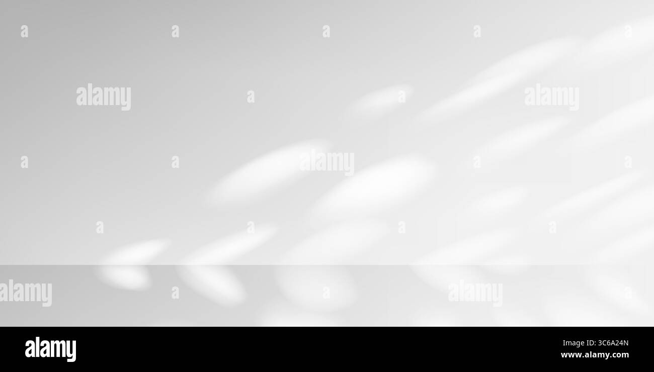 Warm light filters through foliage. Realistic shadow effect on interior ...