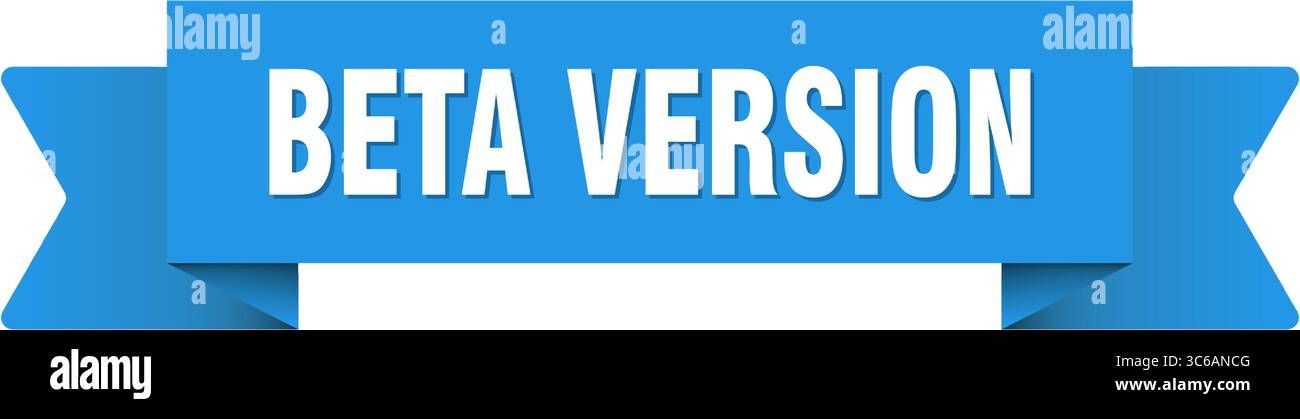 beta version ribbon. beta version ribbon isolated on transparent background Stock Vector