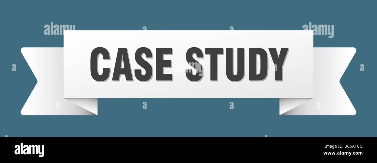 case study ribbon. case study ribbon isolated on transparent background Stock Vector