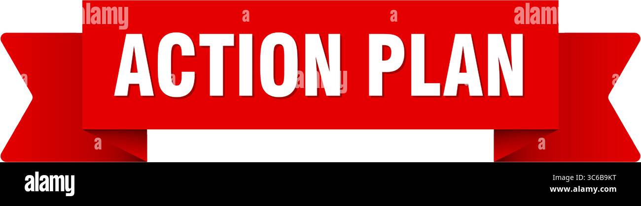 action plan ribbon. action plan ribbon isolated on transparent ...