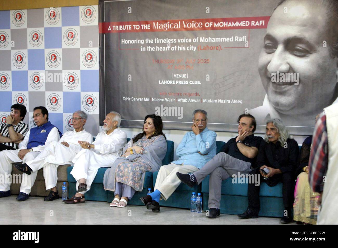 LAHORE, PAKISTAN, JUL 31: Participants guests sit on stage during ...