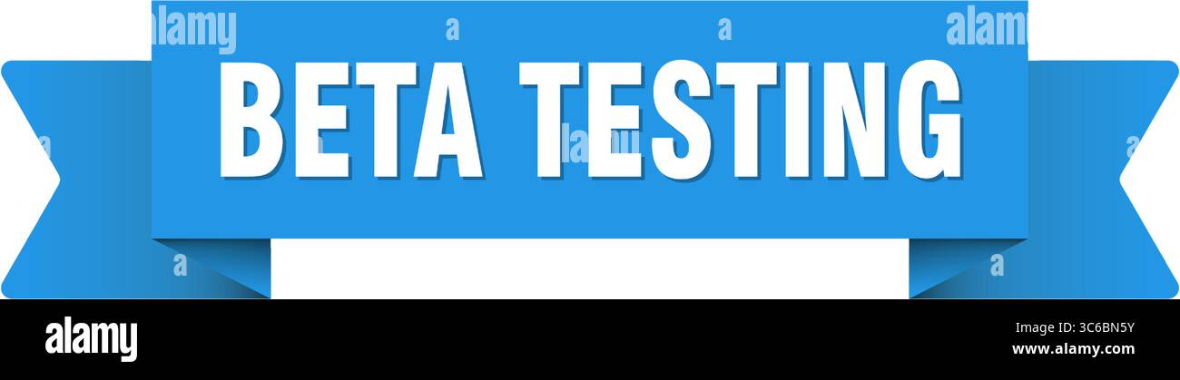 beta testing ribbon. beta testing ribbon isolated on transparent background Stock Vector