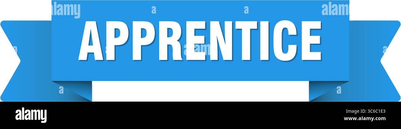 apprentice ribbon. apprentice ribbon isolated on transparent background Stock Vector