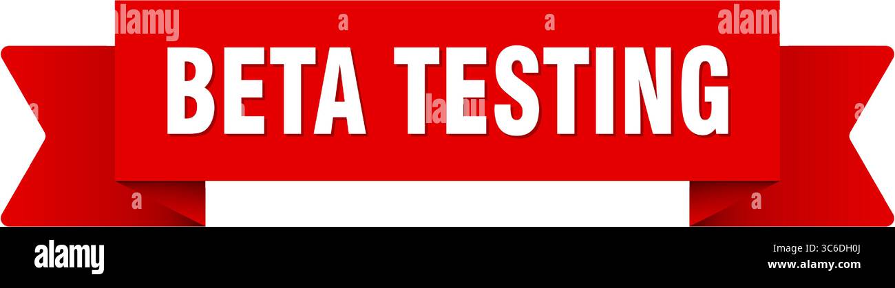 beta testing ribbon. beta testing ribbon isolated on transparent background Stock Vector