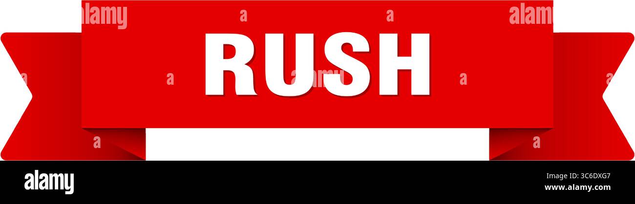 rush ribbon. rush ribbon isolated on transparent background Stock ...