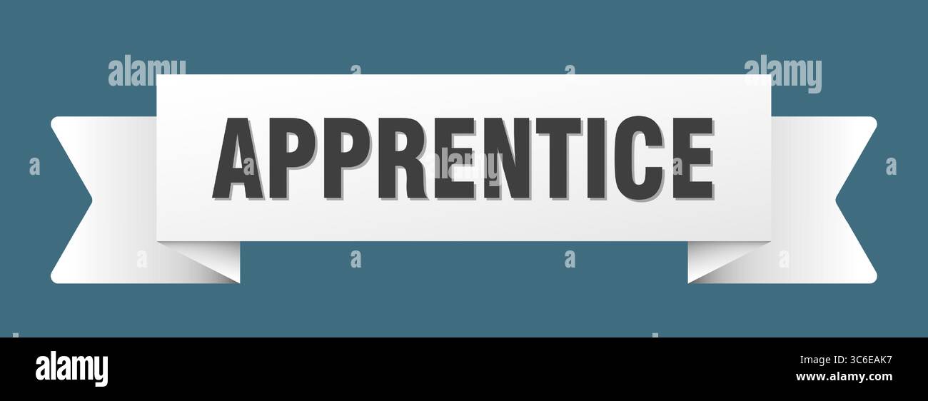 apprentice ribbon. apprentice ribbon isolated on transparent background Stock Vector